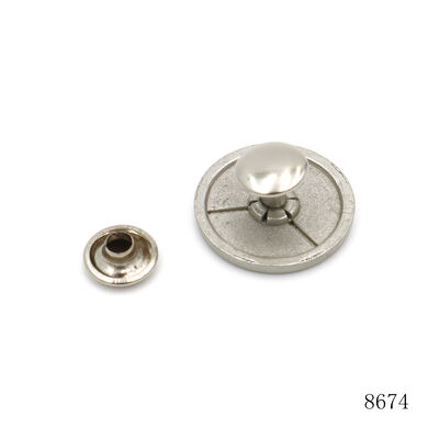 Leather Bag Rivet Flat Metal Stud Rivet 15mm With Custom Logo