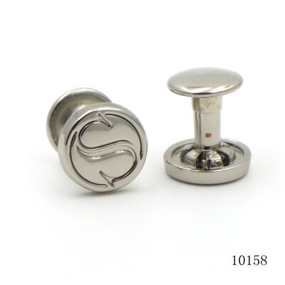 10mm Zinc Alloy Rivet Personalized Circle Rivet Silver For Leather Bag Parts
