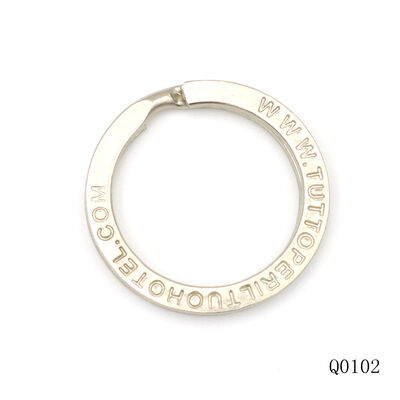 Stamping Logo Split Key Ring 25*19.5mm Metal Split Ring For Car