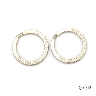 Stamping Logo Split Key Ring 25*19.5mm Metal Split Ring For Car
