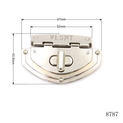 OEM ODM Metal Lock Latch Shiny Metal Bag Closures For Luggage And Handbags