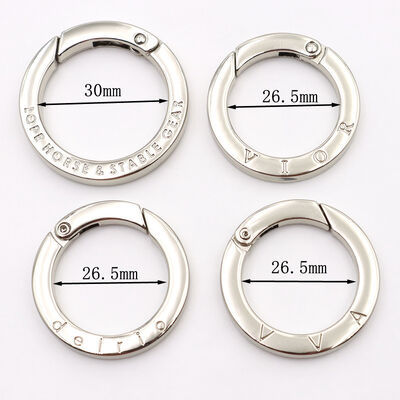 Silver Spring Gate O Rings Customizable Metal Clip Rings With Design Logo