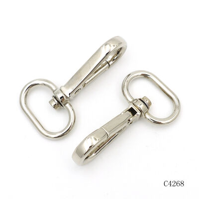 20mm Swivel Snap Hook Shiny Swivel Eye Hooks Silver For Handbag Straps