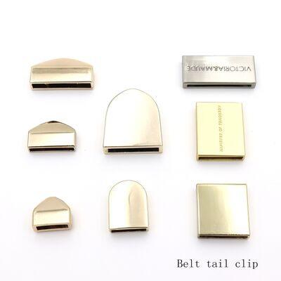 Light Gold Bag Strap End Clips 20mm Belt Tail Metal Clips with Screw
