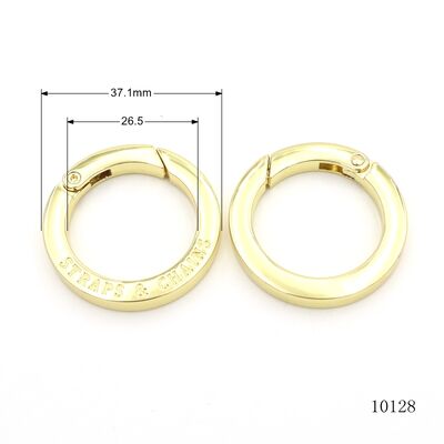 Shiny Spring O Ring Gold Push Gate Ring 26.5mm Customization