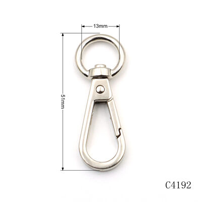 OEM ODM Keychain Holder Hook 13mm Metal Snap Hooks Bag Accessories