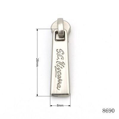 Custom Metal Zipper Pull Silver Gold Pink Gunmetal Zipper Pull For Jacket