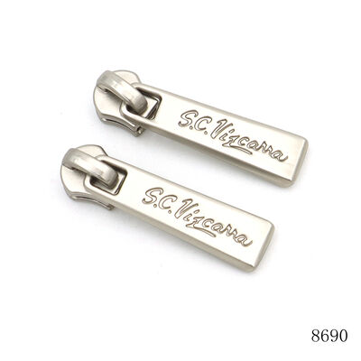 Custom Metal Zipper Pull Silver Gold Pink Gunmetal Zipper Pull For Jacket