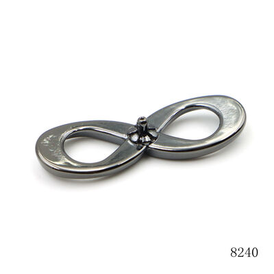 Polished Infinity Shape Custom Metal Logo Plate Design Metal Logo For Bags
