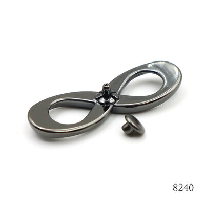 Polished Infinity Shape Custom Metal Logo Plate Design Metal Logo For Bags