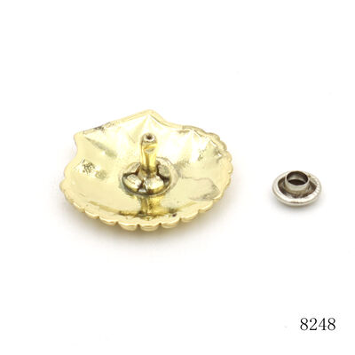 Gold Shell Custom Metal Logo Plate Brand Logo Rivet For Pet Collars or Leather Bags