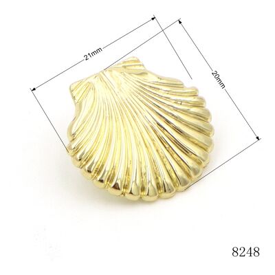 Gold Shell Custom Metal Logo Plate Brand Logo Rivet For Pet Collars or Leather Bags