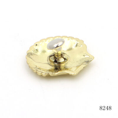 Gold Shell Custom Metal Logo Plate Brand Logo Rivet For Pet Collars or Leather Bags