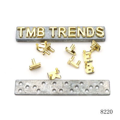 Wholesale Custom 3D Metal Letter Plate Separate Metal Letter Logo for Handbags or Purse