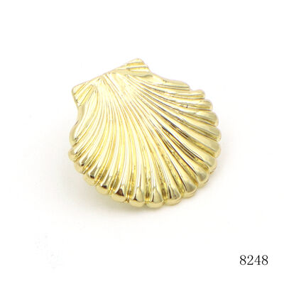 Gold Shell Custom Metal Logo Plate Brand Logo Rivet For Pet Collars or Leather Bags