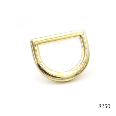Zinc Alloy Custom Logo Engraved Gold Metal D Ring Buckle for Handbags Decorative