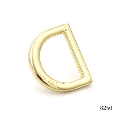 Zinc Alloy Custom Logo Engraved Gold Metal D Ring Buckle for Handbags Decorative