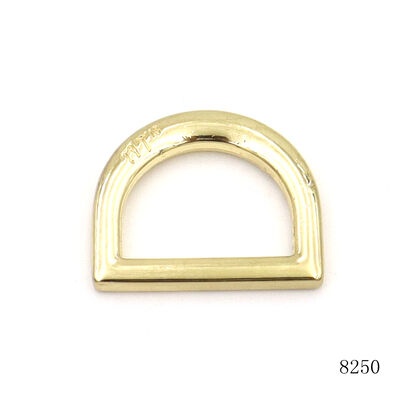 Zinc Alloy Custom Logo Engraved Gold Metal D Ring Buckle for Handbags Decorative