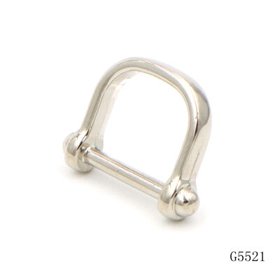 Mini Horseshoe Shape D ring 15mm Shiny Silver Strap Buckle for Bags or Purse Making