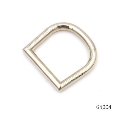 Polished Nickel Die Cast D Ring 20mm Heavy Duty Metal D Rings for Leather Craft Dog Collar Purse Making