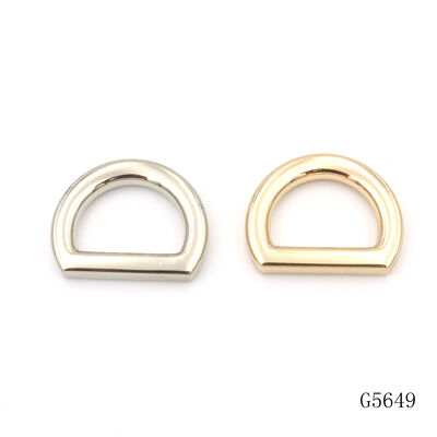 Handbag Hardware Accessories Metal Strap D Buckle 14.3mm Metal Slide D Ring for Bags