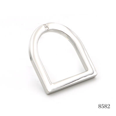 26mm Polished Shiny Metal D Ring with Engraved Brand Logo Solid Die Cast D Ring for Leather Bag and Pet Collar