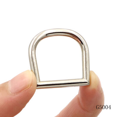 Polished Nickel Die Cast D Ring 20mm Heavy Duty Metal D Rings for Leather Craft Dog Collar Purse Making