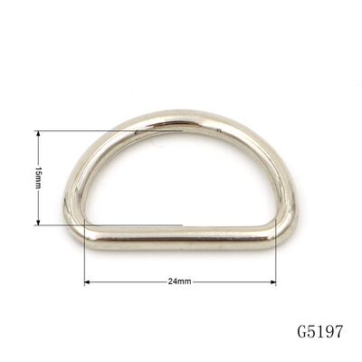 Zinc Alloy Bag Hardware D Buckle 24mm Collar Strap Metal D Ring