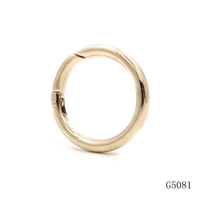 Gold Plated Blank Round Circle Carabiner Metal Carabiner Ring Accessories