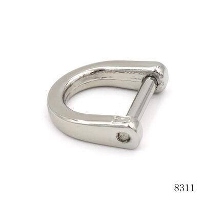 15mm metal D ring with screw custom engraving logo removable bag D ring accessories