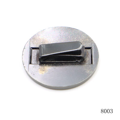 25mm Matte Black Customized Metal Circle Logo Plate With Prongs For Bag Manufacture