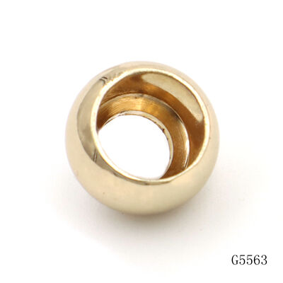 Metal Round Bead Zinc Alloy Golden Polish Bead Accessories For Bracelets Necklaces Keychains Bag Charms