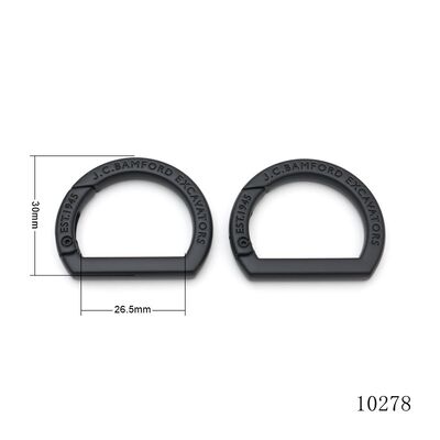 Matt Polish Custom Logo Engraved D Shape Metal Spring Ring Carabiner for Handbags