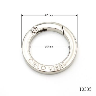 Customized Metal Spring O Ring Size Color Options Push Gate Ring Bag Accessories