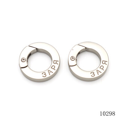 High Quality Small Flat Spring O Ring Customized Logo Metal Key Chain Clasp Carabiner