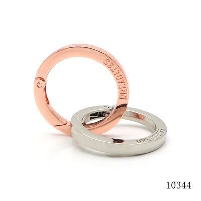 2 Inch Round Carabiner Zinc Alloy Heavy Duty Branded Engrave Logo Spring Snap Gate O Ring