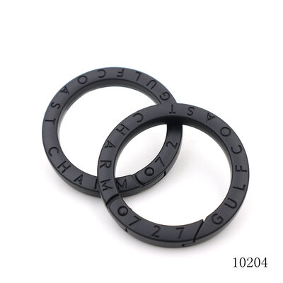 38*50mm Bag Accessories Spring O Ring Matte Black Gold Plating Custom Logo Carabiner Clasp
