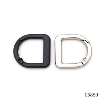Matte Silver D Shaped Spring Ring Clasp for Handbag Making DIY Craft