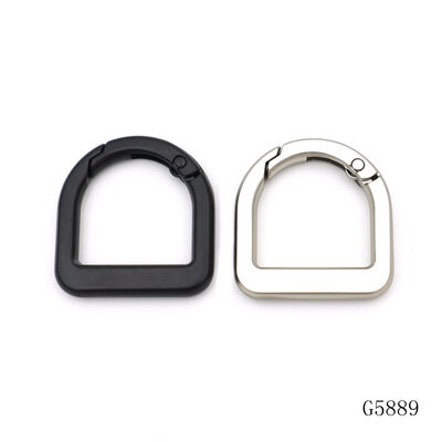 Matte Silver D Shaped Spring Ring Clasp for Handbag Making DIY Craft