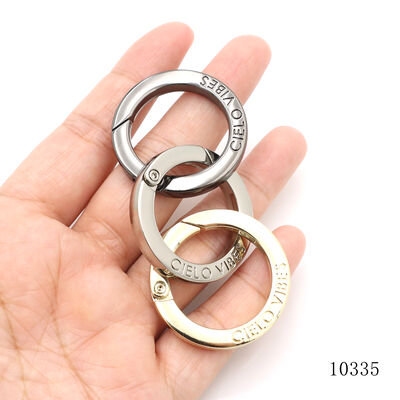 Customized Metal Spring O Ring Size Color Options Push Gate Ring Bag Accessories