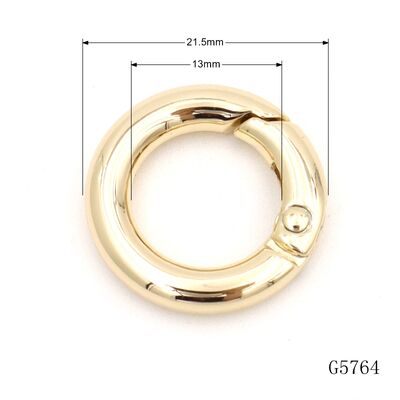 Metal Key Chain Clasp Carabiner Quality Spring O Ring Bag Accessories Keychain Round Ring