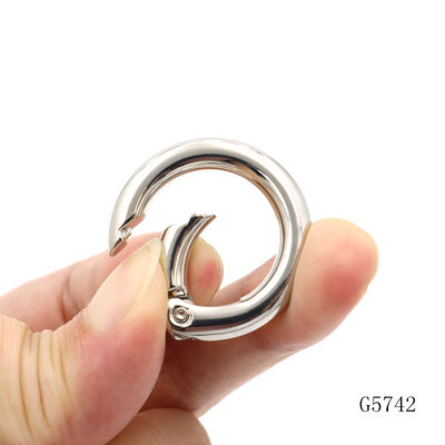 30mm Silver Spring Ring Clasp Openable Metal O Ring Buckle for Bags