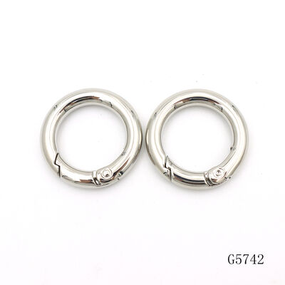 30mm Silver Spring Ring Clasp Openable Metal O Ring Buckle for Bags