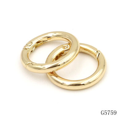 27mm Openable Push Gate Metal Spring O Ring Clip, Popular Circular Spring Key Ring Clasp for Keychains & Bag Charm Accessories