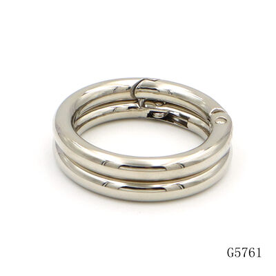 Handbag Hardware Accessories 32mm Zinc Alloy Spring Round Circle Carabiner Spring Ring