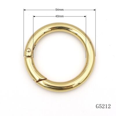 Quality Metal O Ring Key Chain Ring 40mm O Spring Ring Bag Hardware Metal Circle Ring