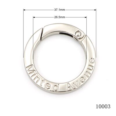 26mm Nickel Round Flat Spring  O Ring Carabiner for HandBags Accessories