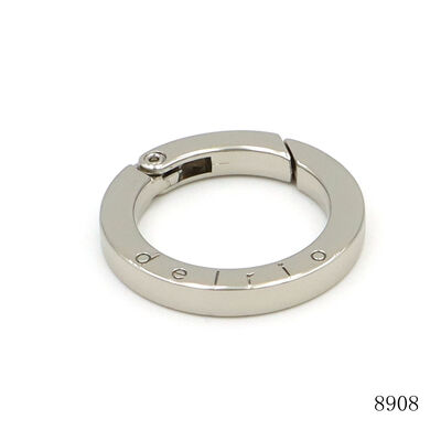 Zinc Alloy Openable Metal Ring Clip Spring Snap Gate Clasp Custom Bag O Ring Hook