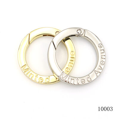 26mm Nickel Round Flat Spring  O Ring Carabiner for HandBags Accessories