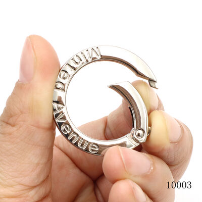 26mm Nickel Round Flat Spring  O Ring Carabiner for HandBags Accessories